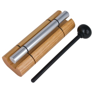 Woodstock Wind Chimes Zenergy Solo Hand Chime, Silver (7") Musically Tuned for Meditation, Yoga and Mindfulness, Bell Percussion Instrument For Teachers and Classrooms